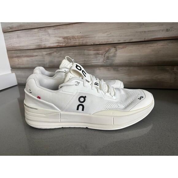 On THE ROGER Pro Undyed-White / Black Men's Tennis Shoes Roger Federer Size 12.5 - Picture 3 of 12